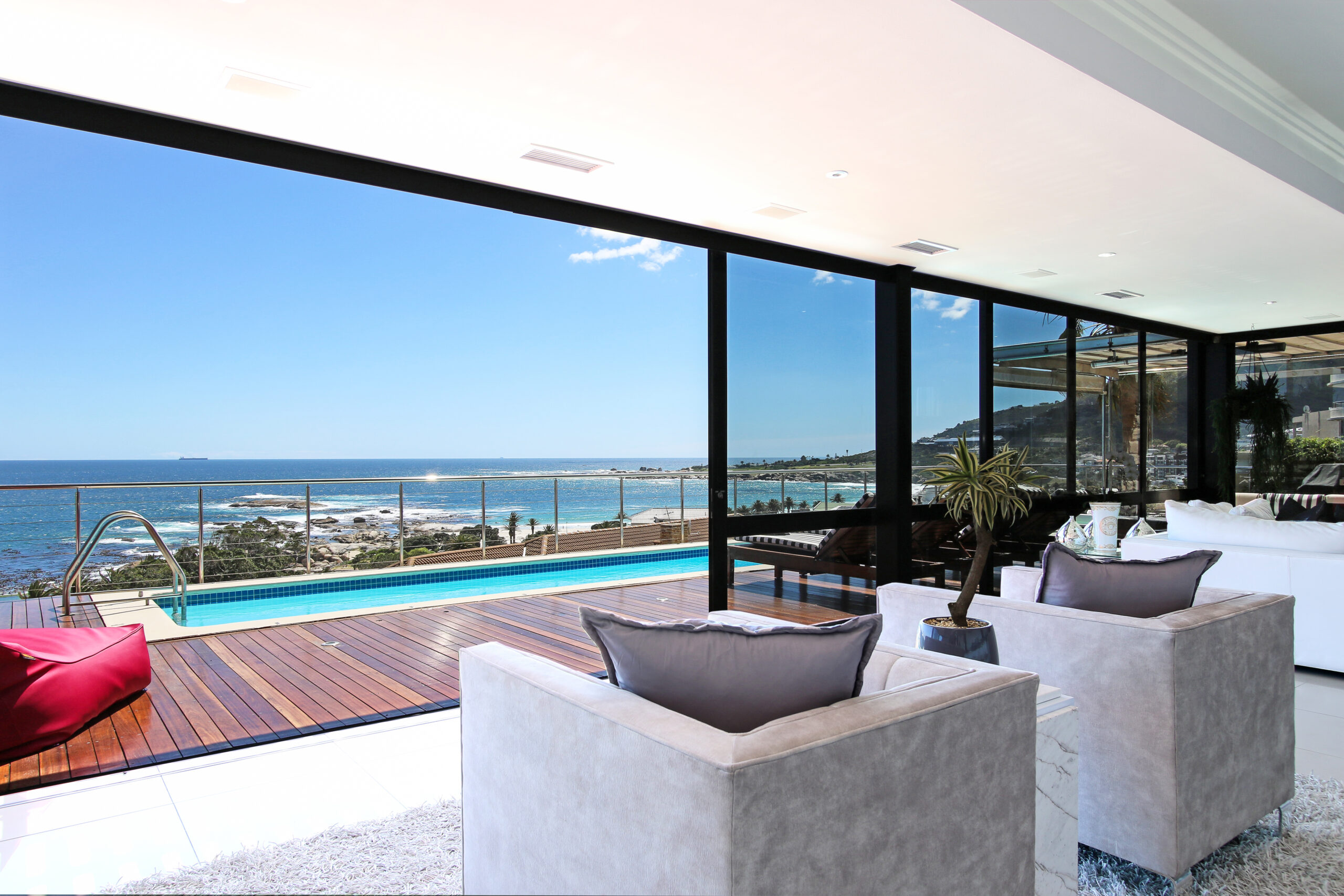 09. Views Onto Outdoor Area From Living Room Unit 1, A Camps Bay Drive, Camps Bay 7